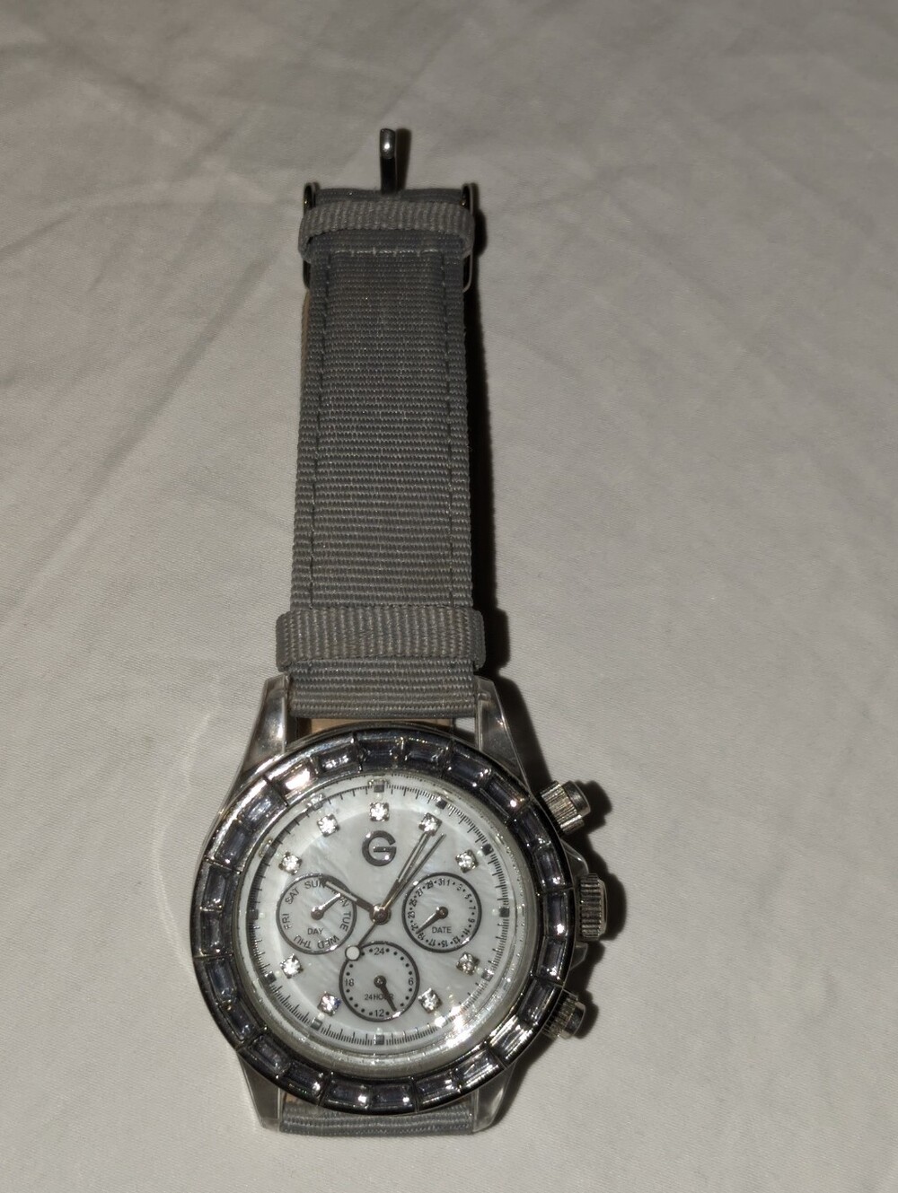 Gossip Women's Chronograph Watch with Fabric gray Strap